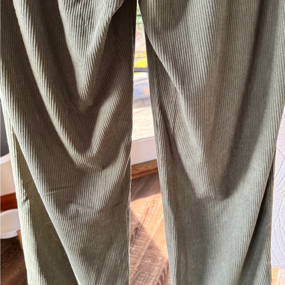 Womens Halara Stretch Green Corduroy Pants Large - Picture 6 of 9